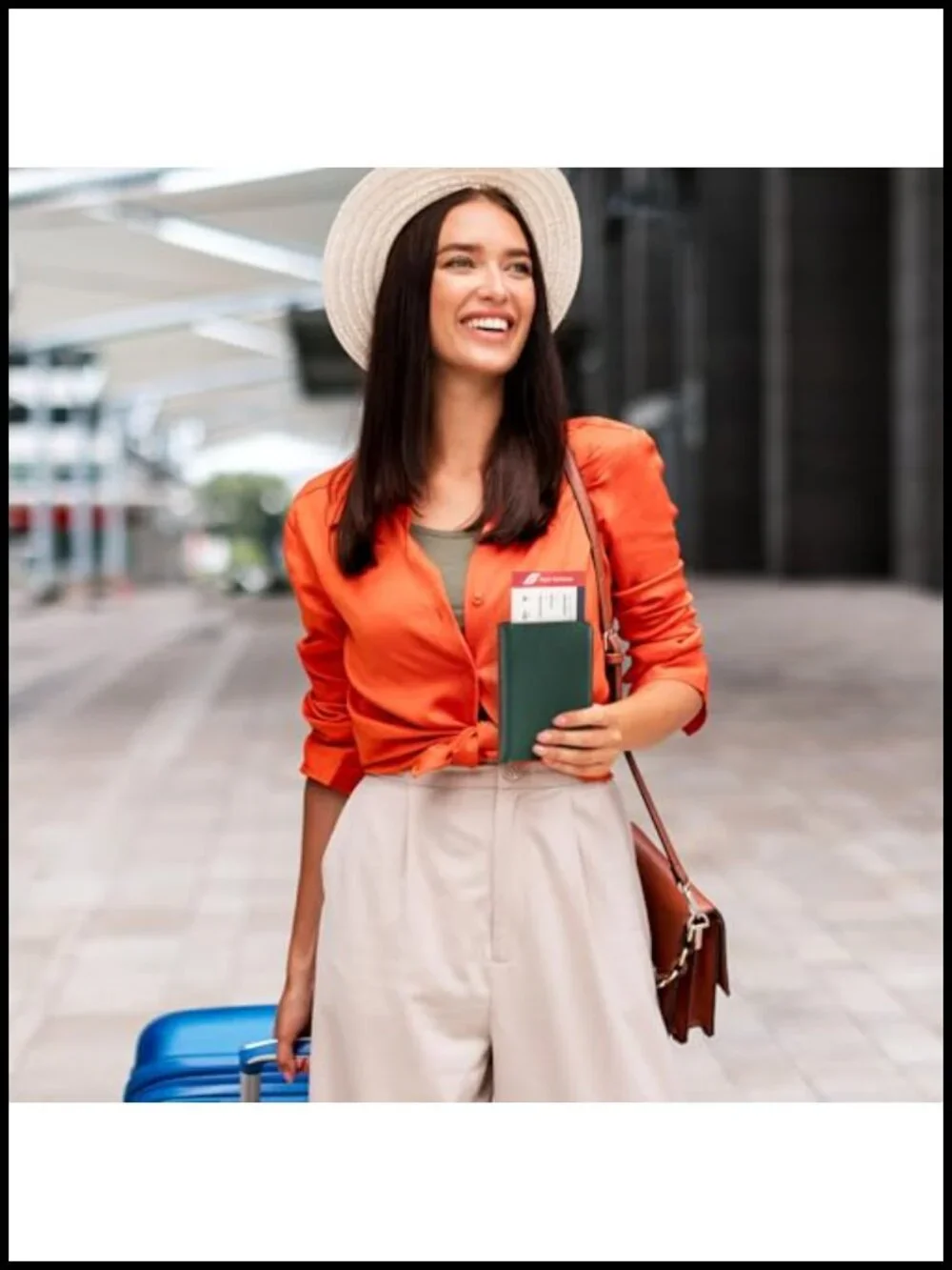 Premium Nappa Leather Passport Holder with RFID Blocking and Airtag Slot